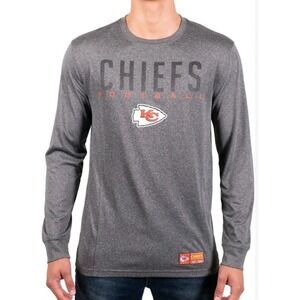 Kansas City Chiefs NFL Team Apparel Long Sleeve Gray Shirt Men's Size L Football